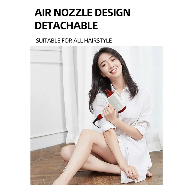HSIPRO 1800W Электрический фен для волос формы молотка с отрицательными ионами, горячий/холодный сильный воздушный поток с насадкой для сбора волос