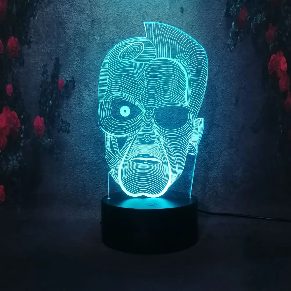 Светодиодный 3d светильник Marvel ночник с Бэтменом головой клоуна батареей|Ночники|