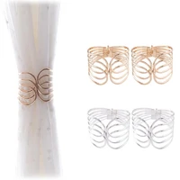 2pcs curtain tieback punch free wing shaped iron ring curtain clip for home decor