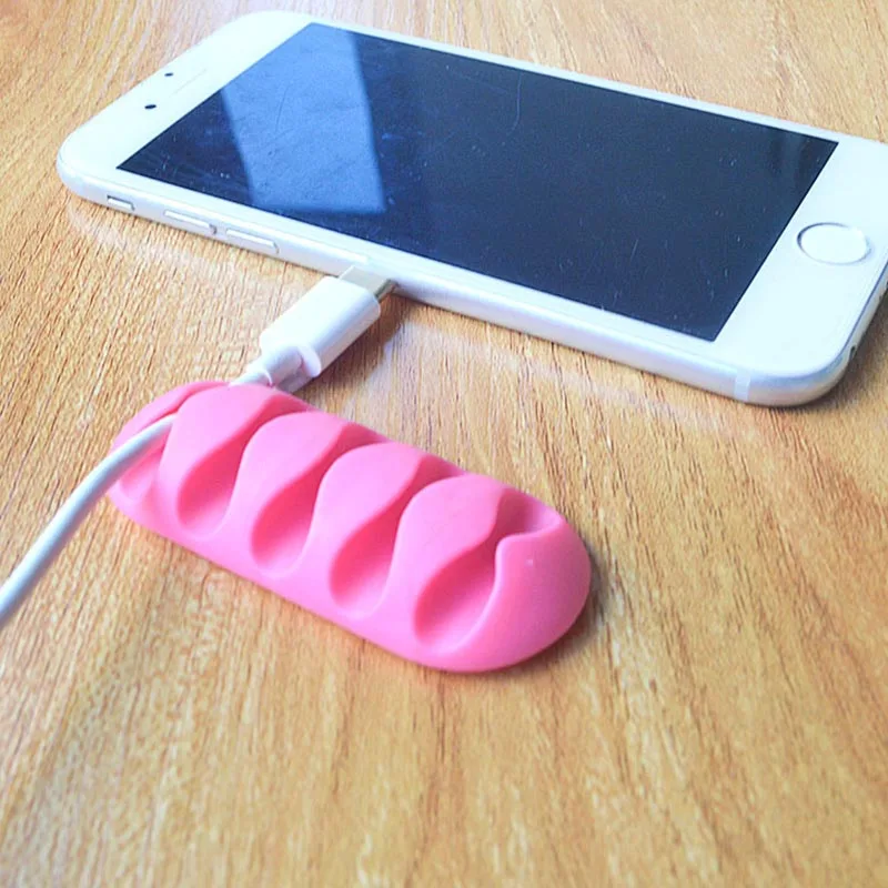 Зажим стол аккуратный Органайзер провод USB зарядное устройство Держатель Фиксатор стабилизатор