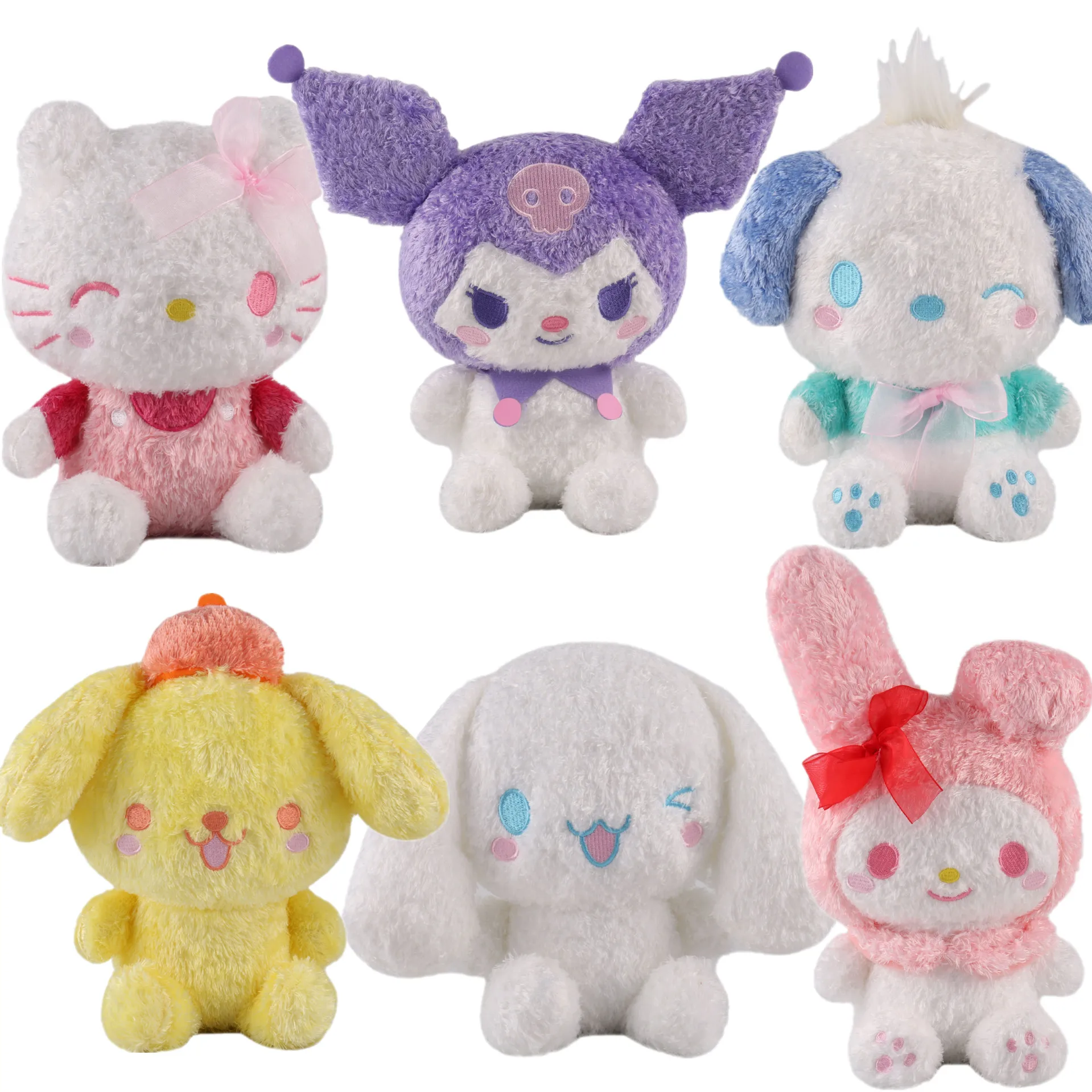

Мультяшный Sanrio My Melody Kuromi Kitty Cinnamoroll PC собака плюшевая аниме милая кукла искусственная кожа для детей игрушки подарок на день рождения