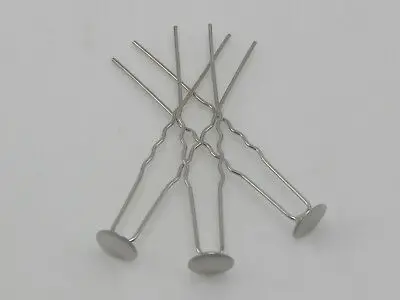 20 Серебряных волнистых U гребень заколки для волос заколка 65 мм с 10 накладками |