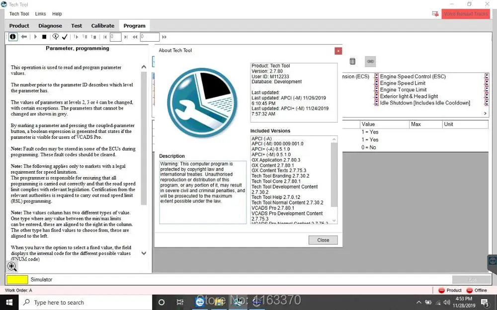 Премиум технический инструмент 2.7.86(PTT 2,7/VCADS) [](реальная разработка) для volvo с инструментом разработчика