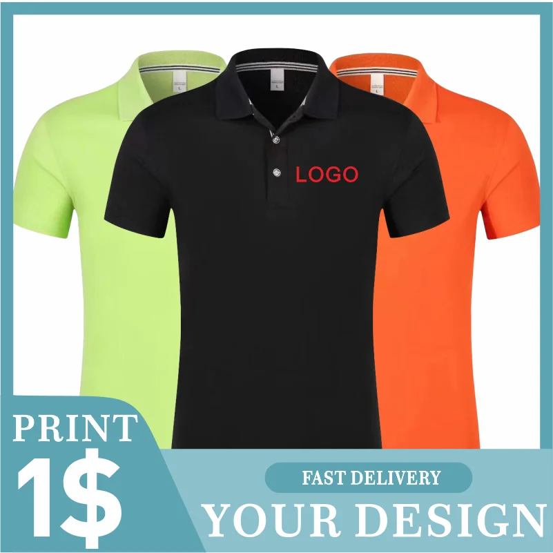 

Мужские и женские платья, короткие рукава с вышивкой и логотипом