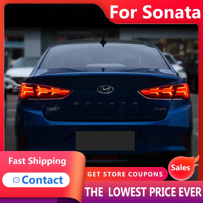 

HANA for Hyundai Sonata Tail Lights 2016-2019 New Sonata LED Tail Lamp DRL Dynamic Signal Reverse auto Accessories