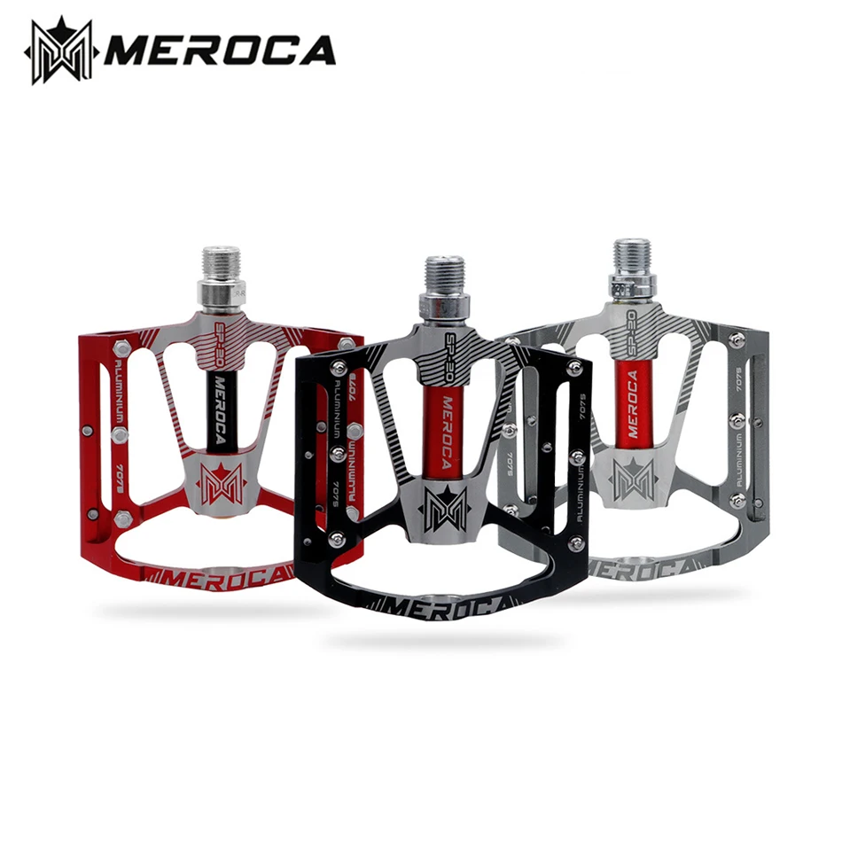 

MEROCA Mtb педаль из алюминиевого сплава Нескользящая 9/16 дюймовая велосипедная педаль для шоссейного и горного BMX Mtb Ультралегкая велосипедная ...