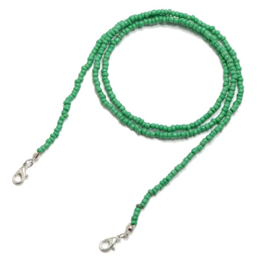 

1pc New Adjustable Bead Mask Chain Necklace For Women Colorful Glass Bead Glasses Neck Chain Accessories Necklace Strap Gift