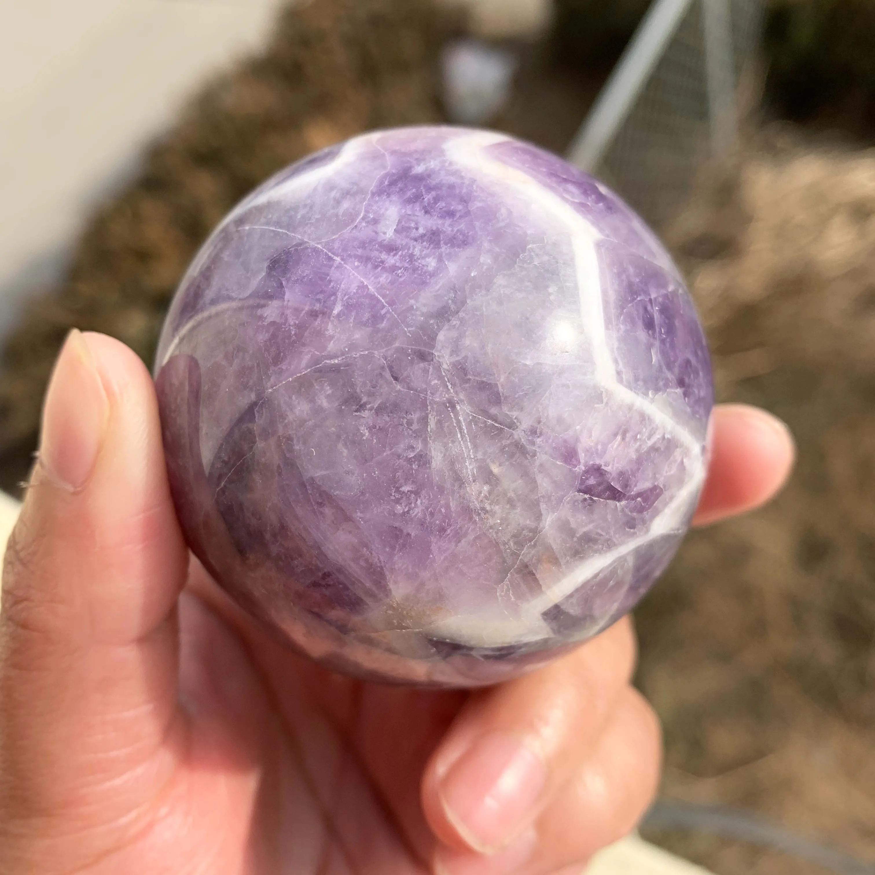 1 PCS Natural Quartz Dream Amethyst Sphere Healing Violet Crystal Ball For Home Decoration Gift | Дом и сад