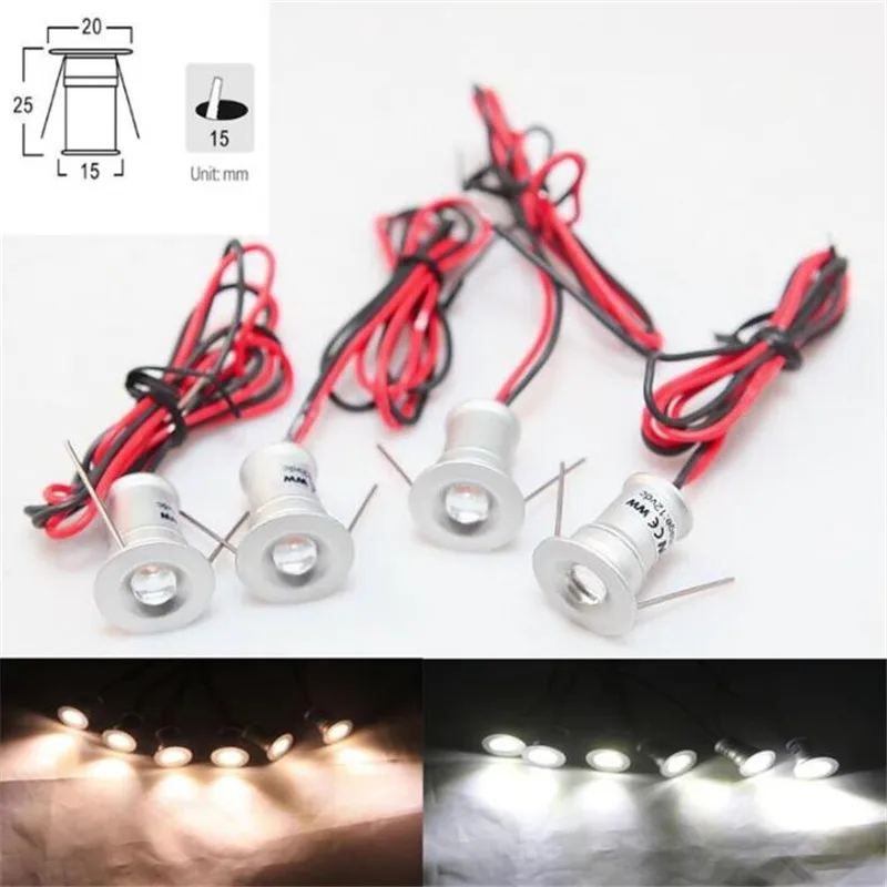 9 шт./лот DC12V 1W светодиодный мини светильник водонепроницаемый IP65 Светодиодные