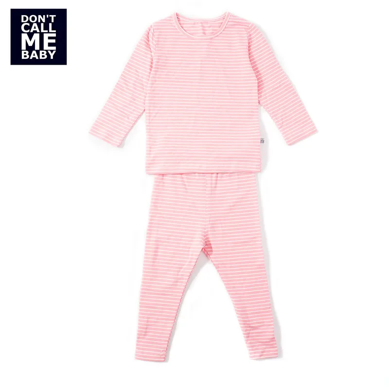 Не называйте меня детские розовые осенние пижамы в полоску для девочек