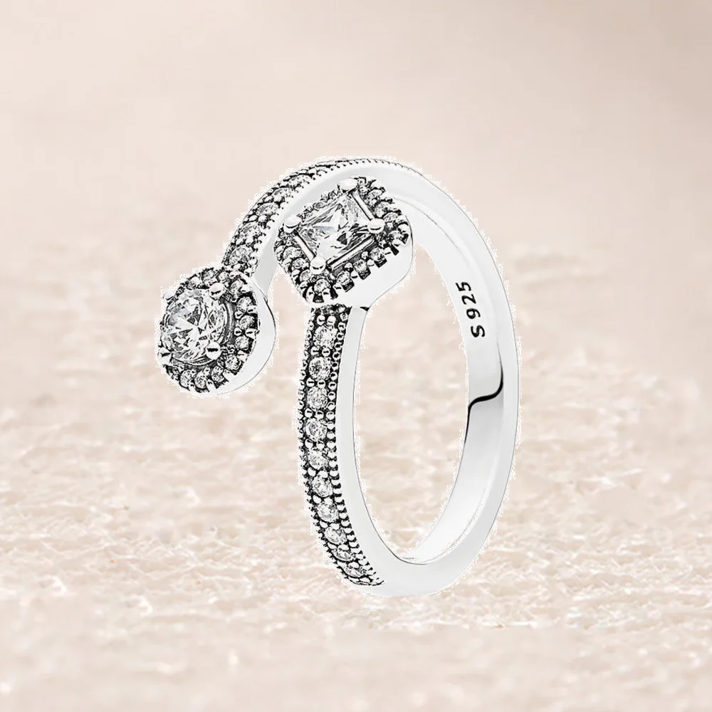 

191031CZ ABSTRACT ELEGANCE RING