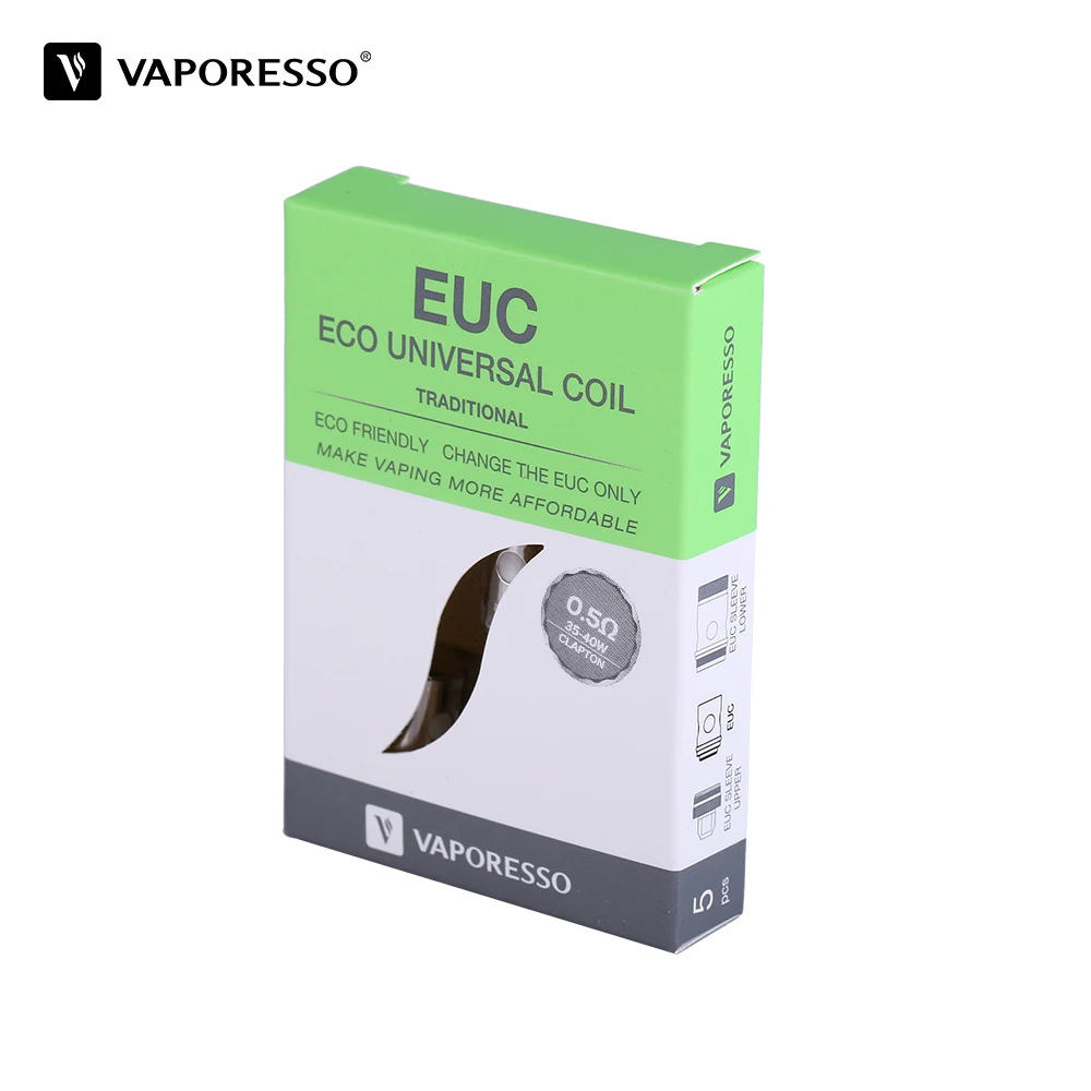 5 шт. оригинальный Vaporesso традиционная катушка euc Clapton 0.4ohm для Estoc/Target Pro/ORC/Gemini