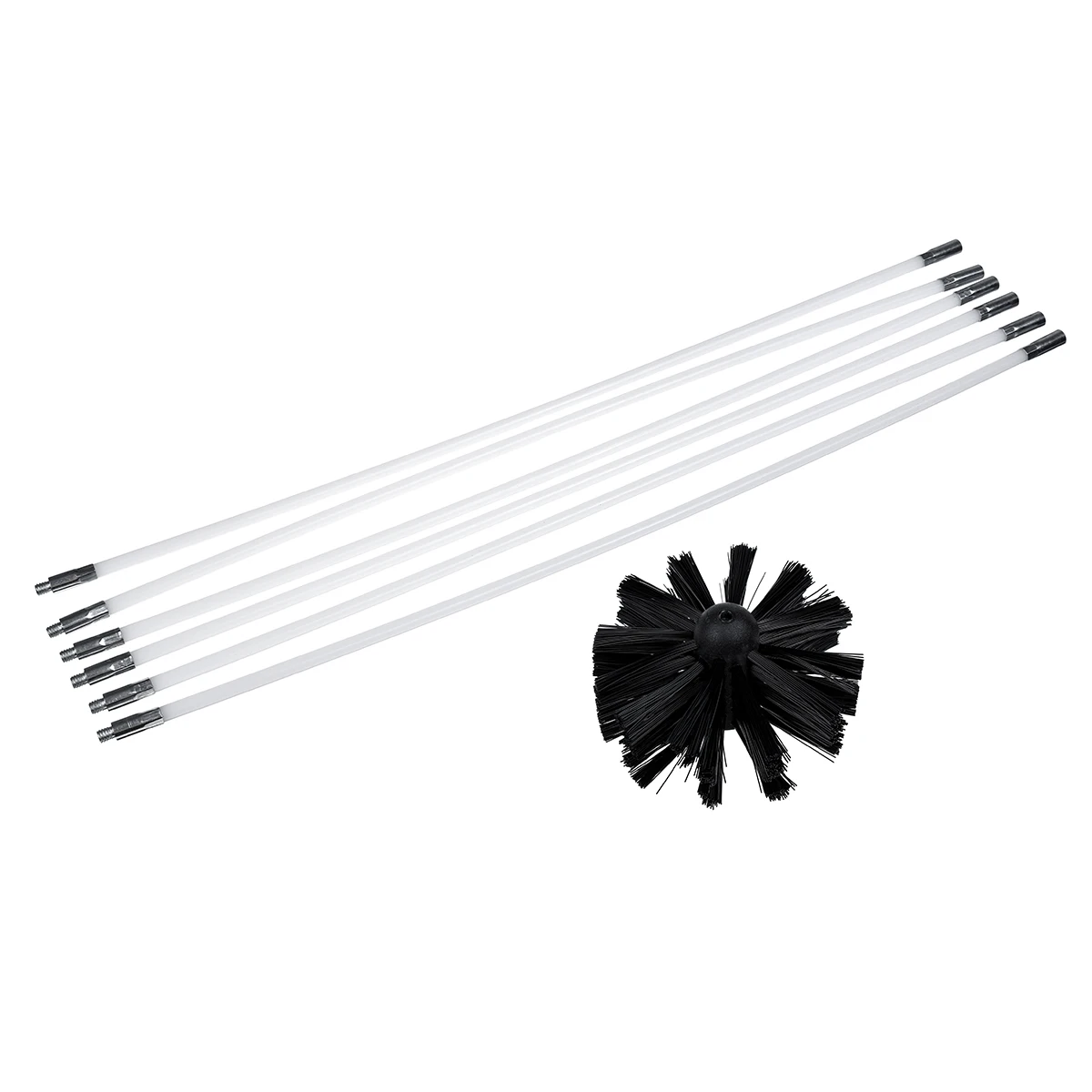 1set Nylon Brush With 12pcs Long Handle Flexible Pipe Brushes For Chimney Kettle House Cleaner Cleaning Brush Tool Kit