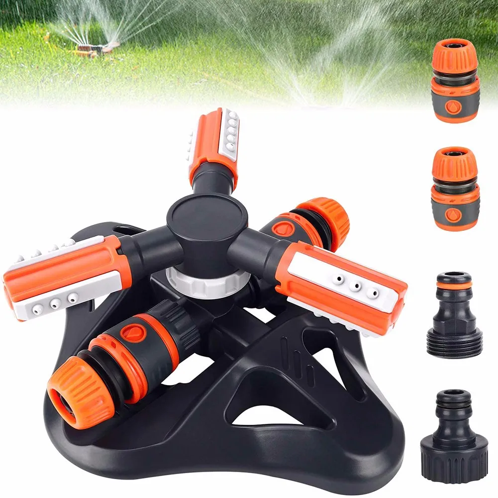 

//Garden Lawn SprinklerAutomatic 360 Degree Rotating With Quick Connectors High Quality////