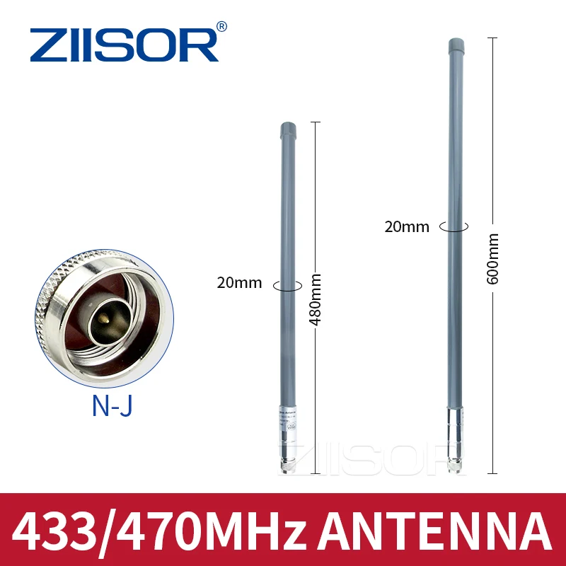 

433MHz Lora Antenna 433 MHz Antennas Outdoor Omni Waterproof N Male Long Range Antena for Base Station Repeater TX433-BLG-48