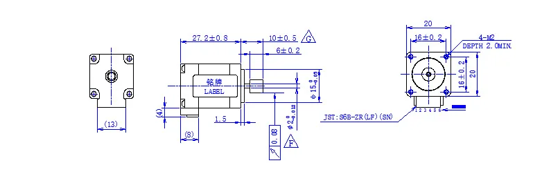 

8d2001 20 micro-hybrid stepper motor 28mm long for screw machine