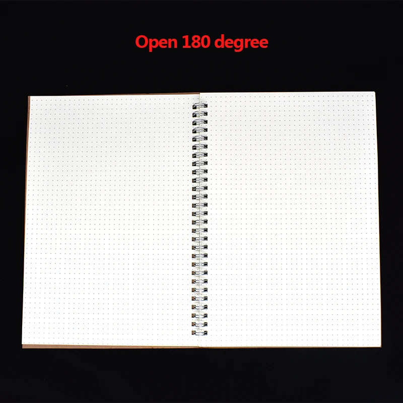 Спиральный дневник в горошек квадрат правило пустая Опциональная крафт бумага