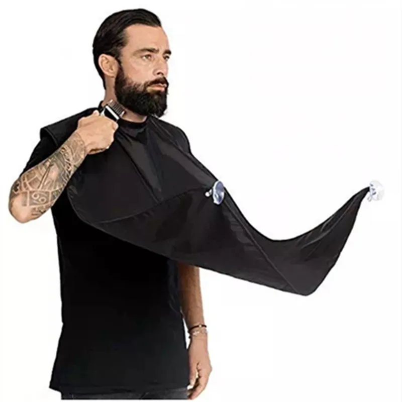 Человек фартук для ванной комнаты черный передник бороды волос бритья мужчин