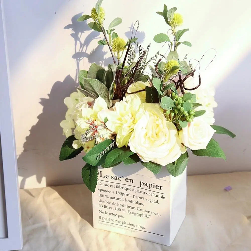 

Artificial Peony Flower 1 Bouquet Hand Bouquets Decorative Party Flowers for Home Hotel Wedding Party Office Garden Decoration