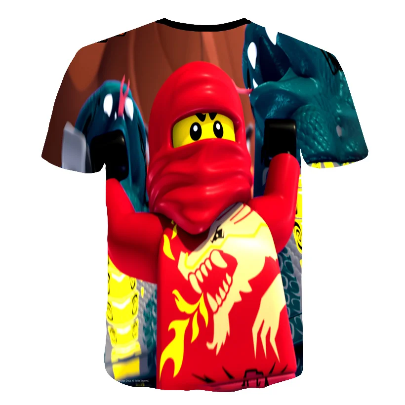 

2021 New Summer T-Shirt Kids 4-14 Boys & Girls T-Shirt 3D printed Lego Ninja Kids Casual Clothing T-Shirt