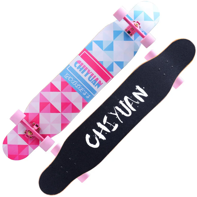 AddFun 118cm Longboard Skate Boards Completed Explosive New Products Skateboard Professional Double Rocker Skateboarding Adults