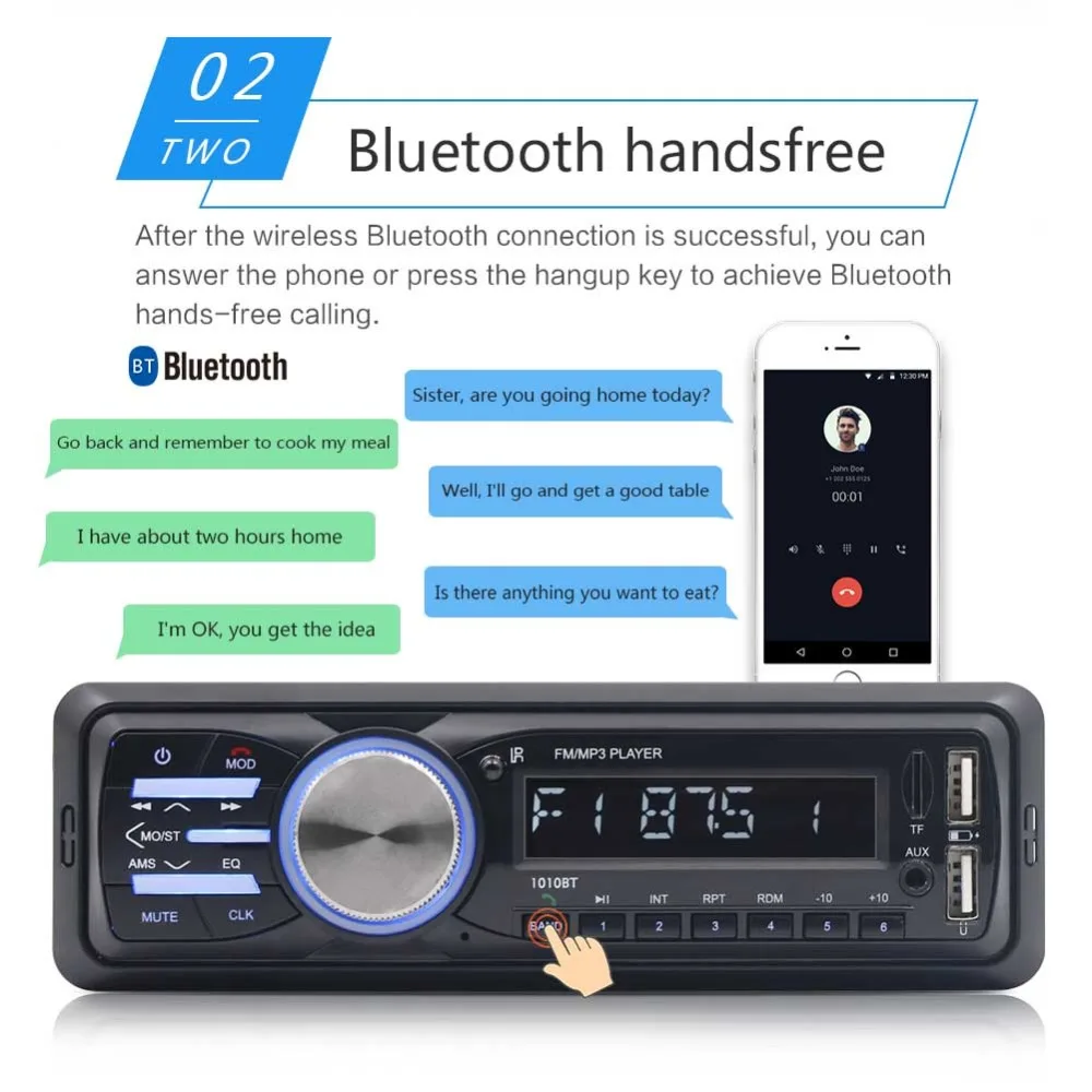 Автомобильный Радио Поддержка SD/USB 4-выход стерео FM MP3 плеер 1 Din в тире 12V Авторадио