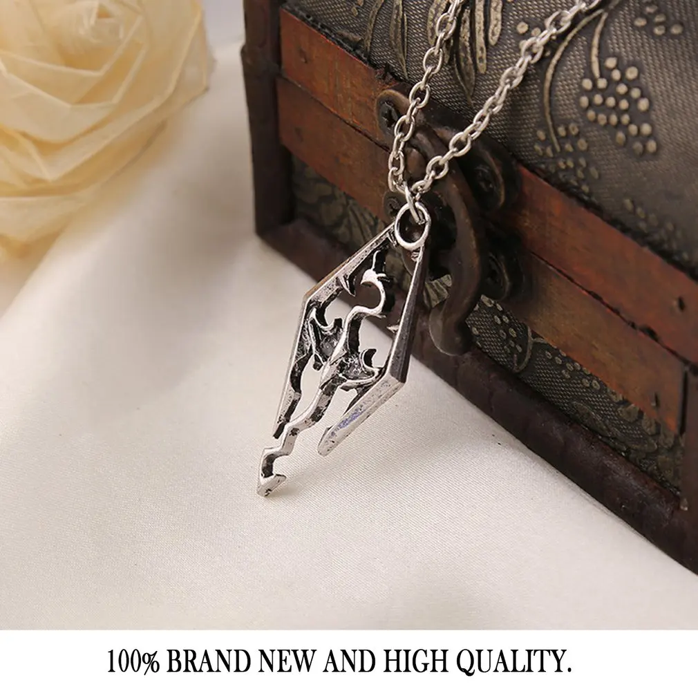 Модное ожерелье с подвесками в форме динозавров Skyrim Подвески В Форме Дракона для