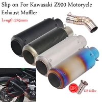 51mm slip on for kawasaki z900 motorcycle exhaust muffler modified escape middle link pipe racing db killer project motocross