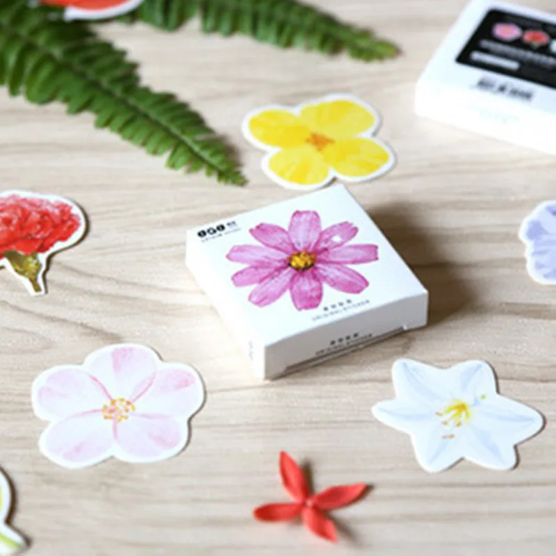 45 штук/кор. милые наклейки для девочек с изображением цветов стружка
