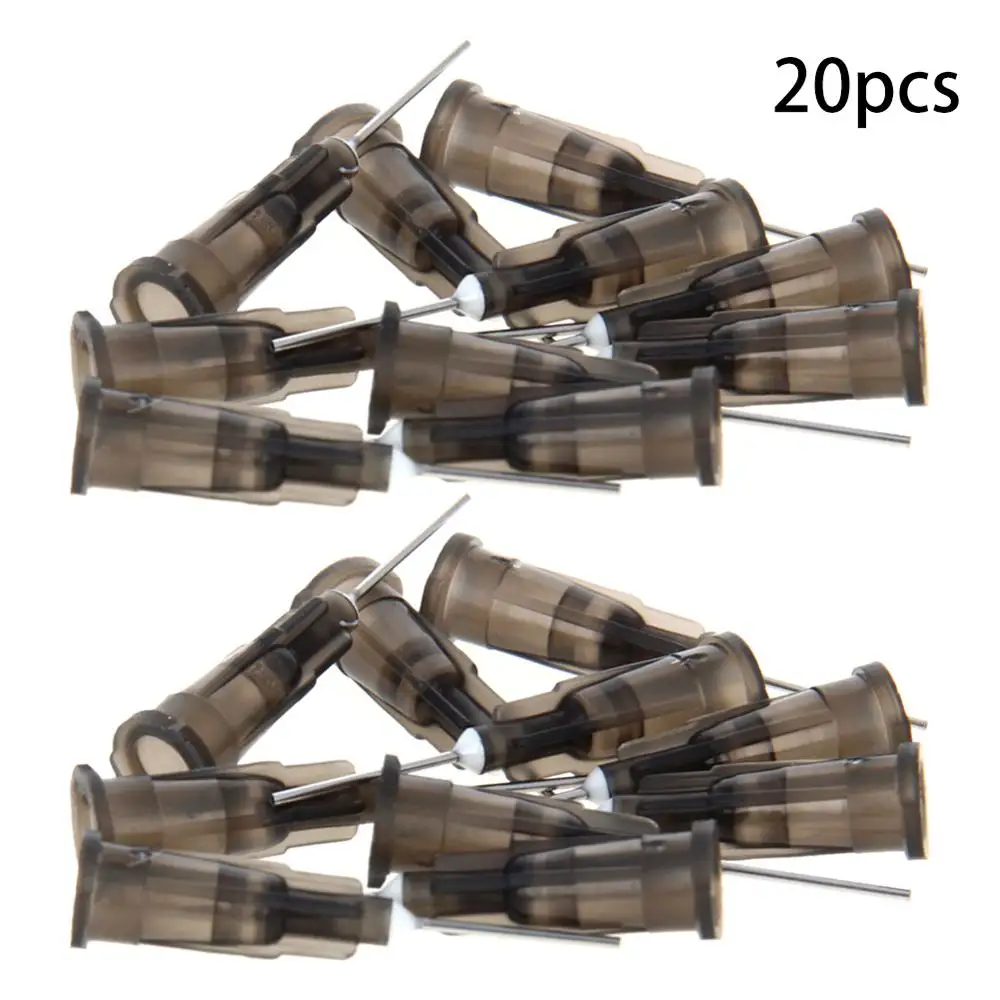 

New 10~40pcs Stainless Steel Dispensing Needle 20G/21G/22G Glue Dispenser Syringe Adapter Connector Yellow/Light Green/Black