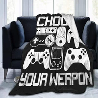 your weapon gamer gaming ultra soft flannel throw blankets for living room bedroom couch sofa chair office car 50x40