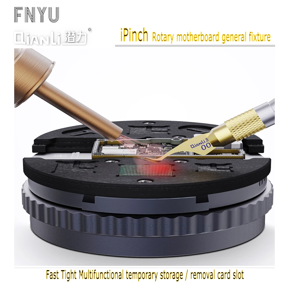 qianli ipinch fixture 360° tutntable universal fixture 55mm wild opening range applicable to 99 mobile phone motherboard parts free global shipp