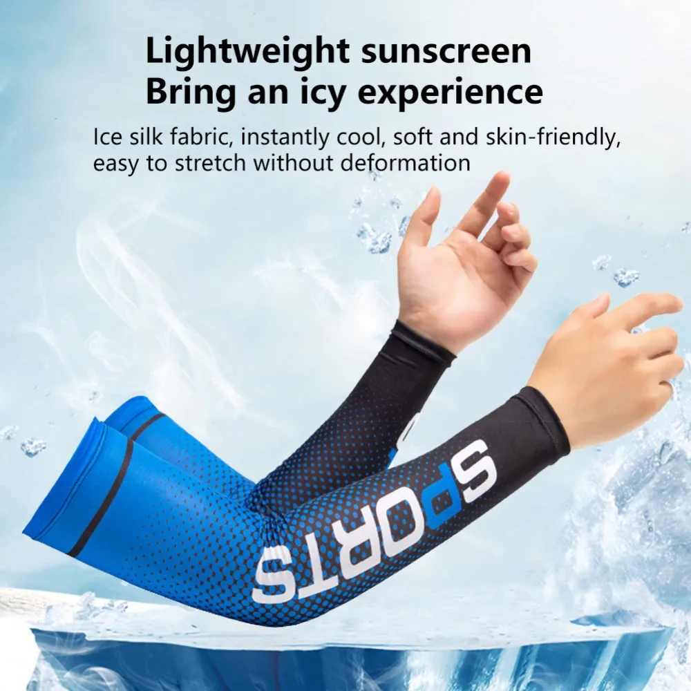 

1Pcs Sports Sleeves Thin Breathable Men And Women Fishing Basketball Sunscreen Ice Silk Arm Guard Outdoor Cycling Climbing