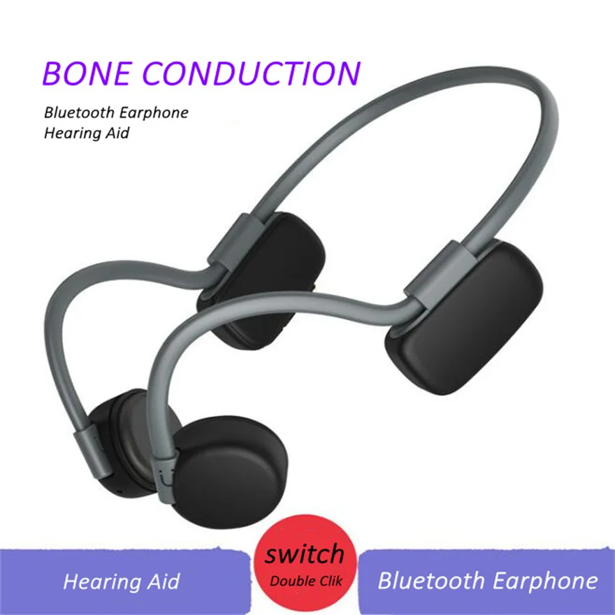 

Bone Conduction Headphones Hearing Aids Waterproof Noise Reduction Neckband Bluetooth Earphones Handfree For Mobile Wireless