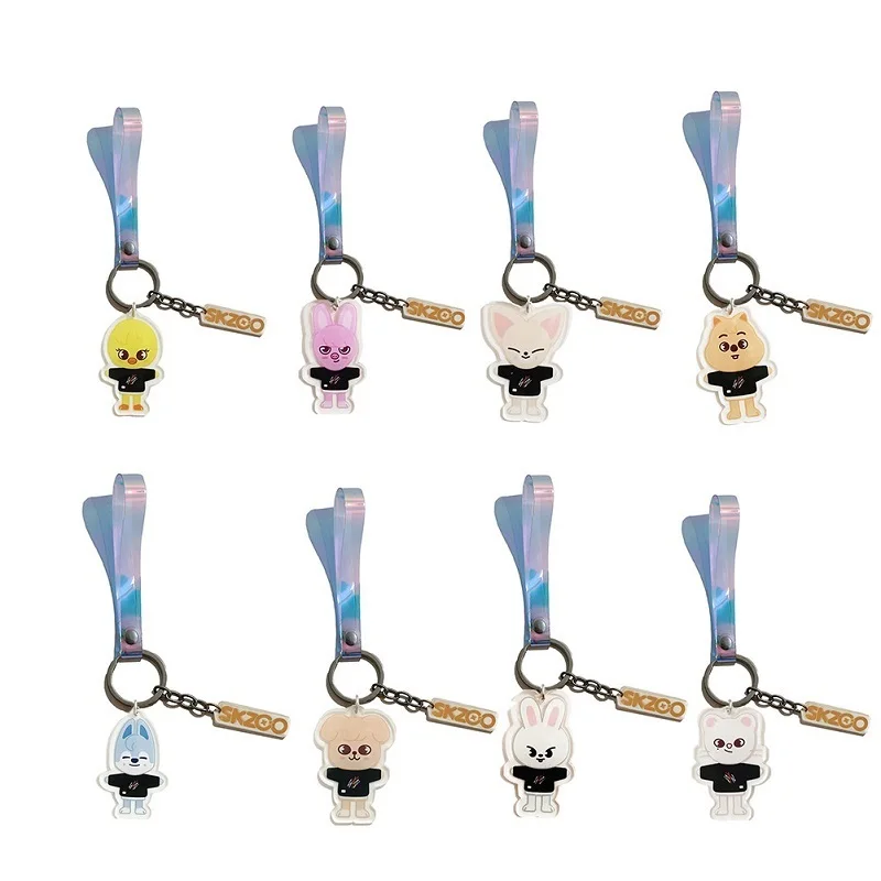 

10/50/100pcs 5cm Skzoo KPOP Stray Kids Keychain Straykids Cartoon Acrylic Keyring Strap Fans Gifts Key Holder