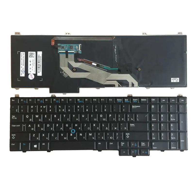 Новая русская клавиатура для ноутбука DELL Latitude 15 5000 E5540 с мышей и черной
