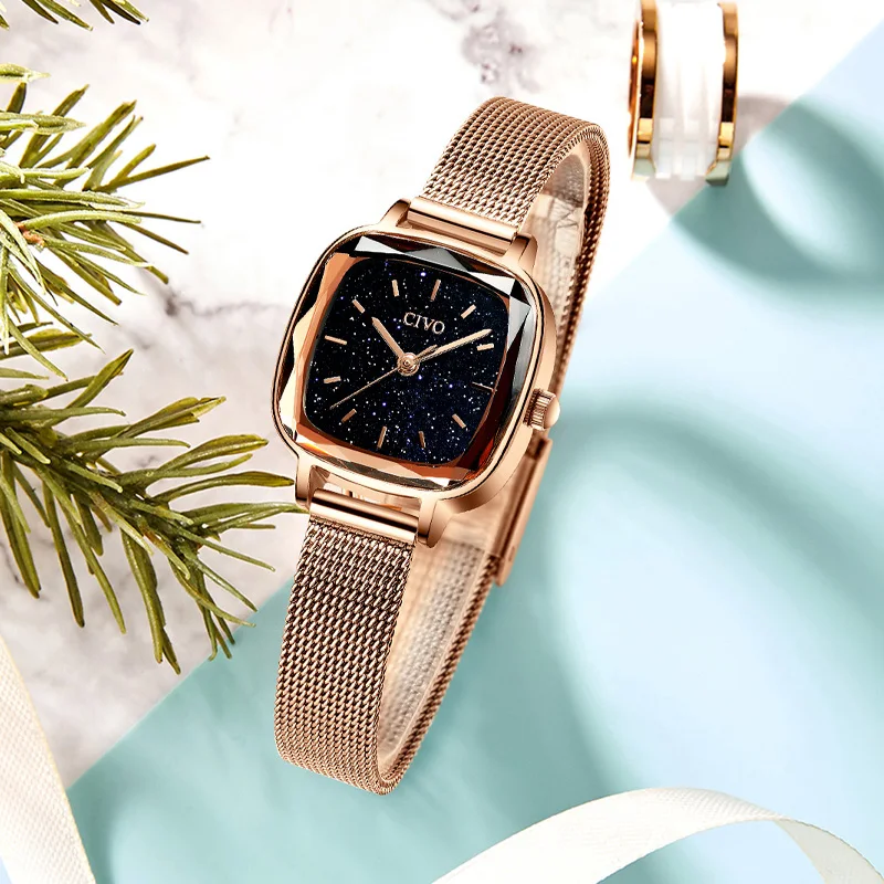 Чиво мода Звездное небо часы женские кварцевые лучший бренд наручные женский