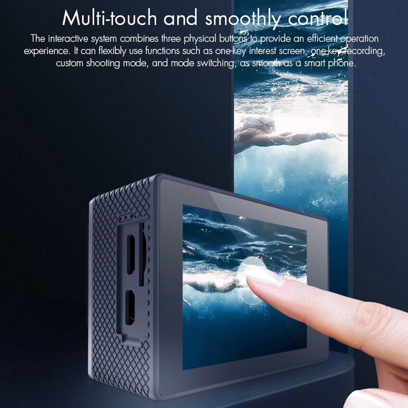 Экшн камера SOOCOO F91R Ultra HD 4K 60 кадров/с Wi Fi сенсорный экран водонепроницаемая с