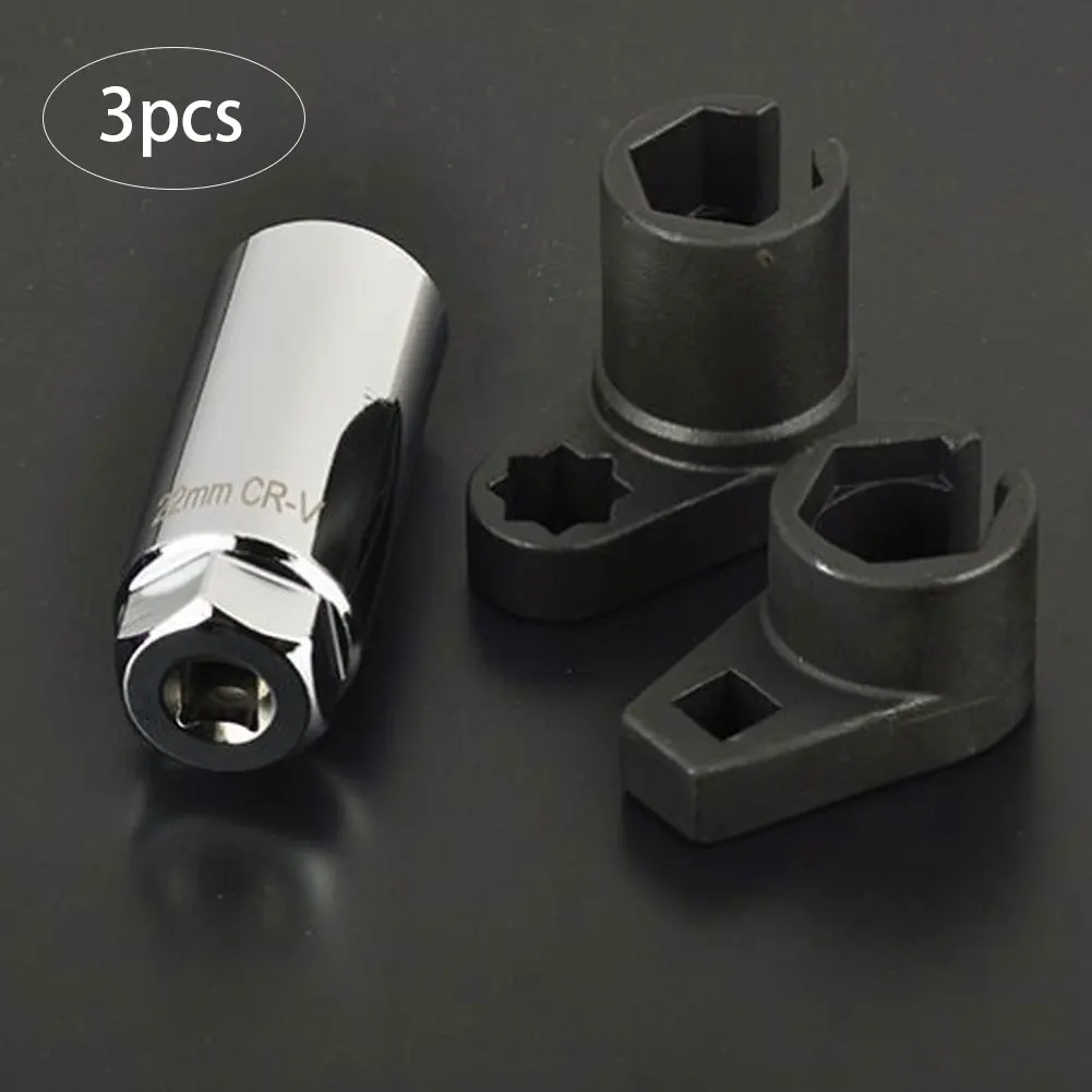 

3PCS Professional Oxygen Sensor Socket Set Automotive Universal O2 Sensor Remover Wrench Puller Thread Chasers Car Tools
