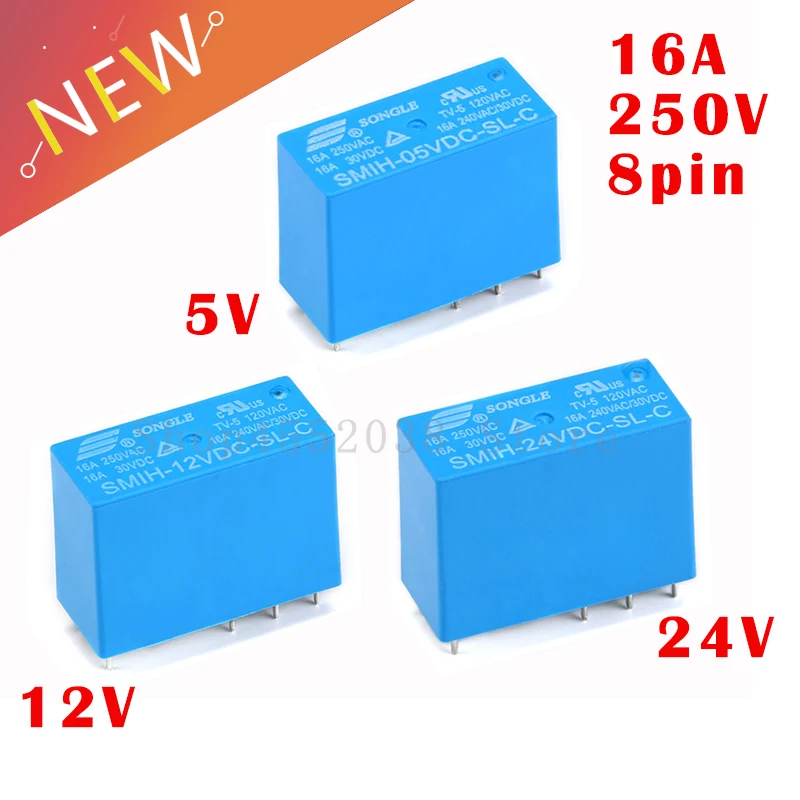 SMIH 05VDC SL C 12VDC 05V 12V 24 V Реле 16A 250V 8pin набор преобразования 14FH составного типа|Реле| |