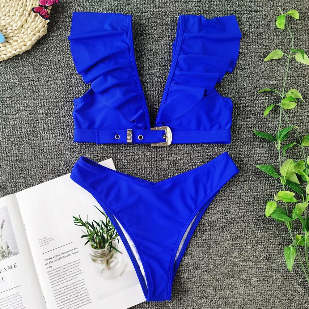 Сексуальное бикини с коротким рукавом и принтом 2020 женский купальник женские