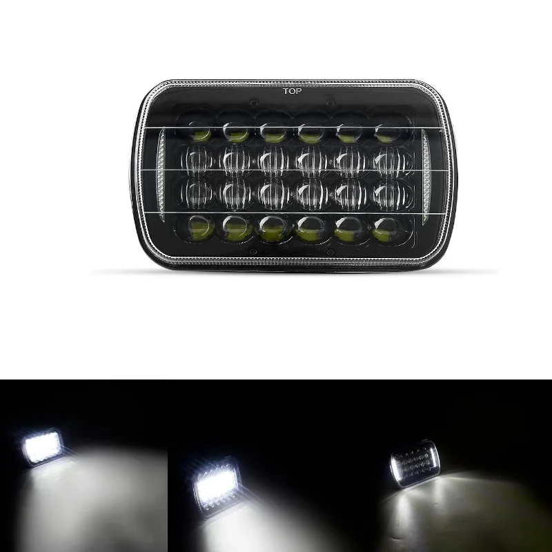 

72W 5X7 Inch 5D Projector Hi/Lo Beam LED Sealed Beam Headlight with DRL Driving Lights for Trucks SUV ATV UTV Tractor