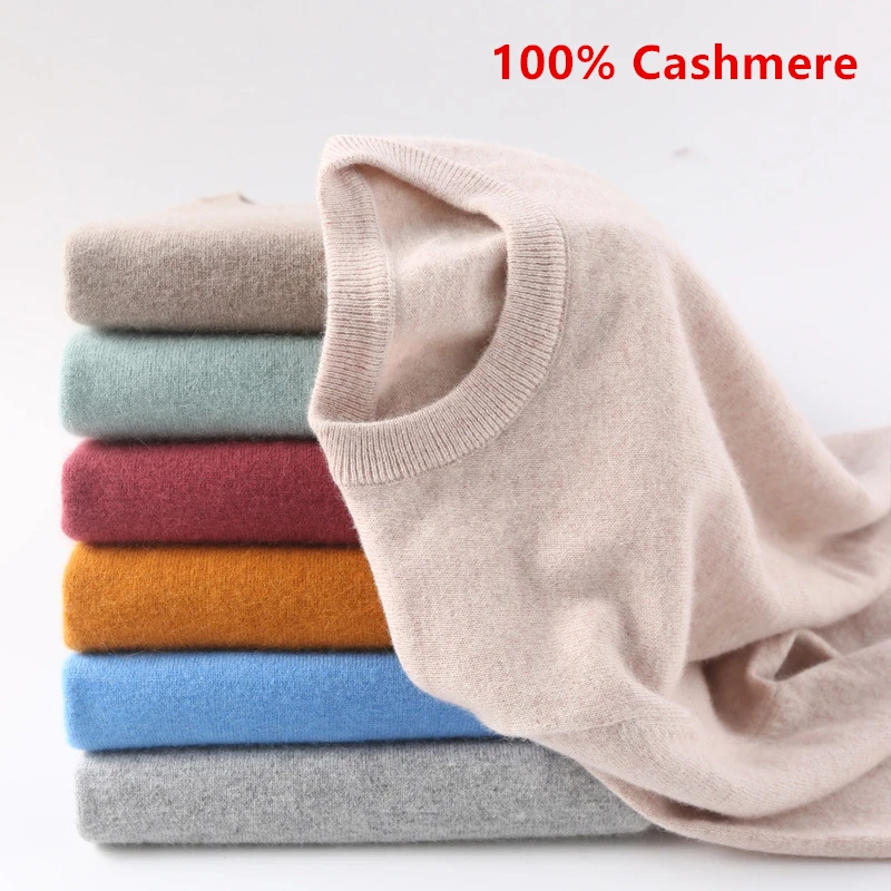 

Super Soft 100% Cashmere Sweater Men Pullover Jumper 2021 Autumn Winter Warm Jersey Hombre Pull Homme Mens O-neck Sweaters