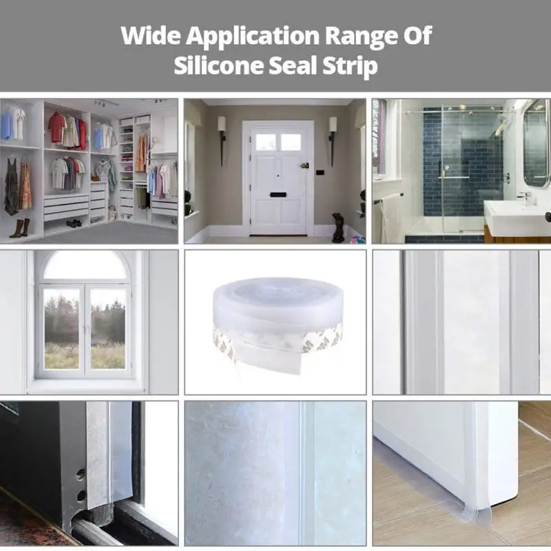 Уплотнительная лента для дверей самоклеящаяся силиконовая уплотнительная