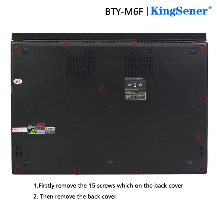 KingSener BTY-M6F ноутбук аккумулятор для MSI GS60 MS-16H2 MS-16H4 2PL 6QE 2QE 2PE 2QC 2QD 6QC 6QC-257XCN серии 11,4 V 4640 мА-ч