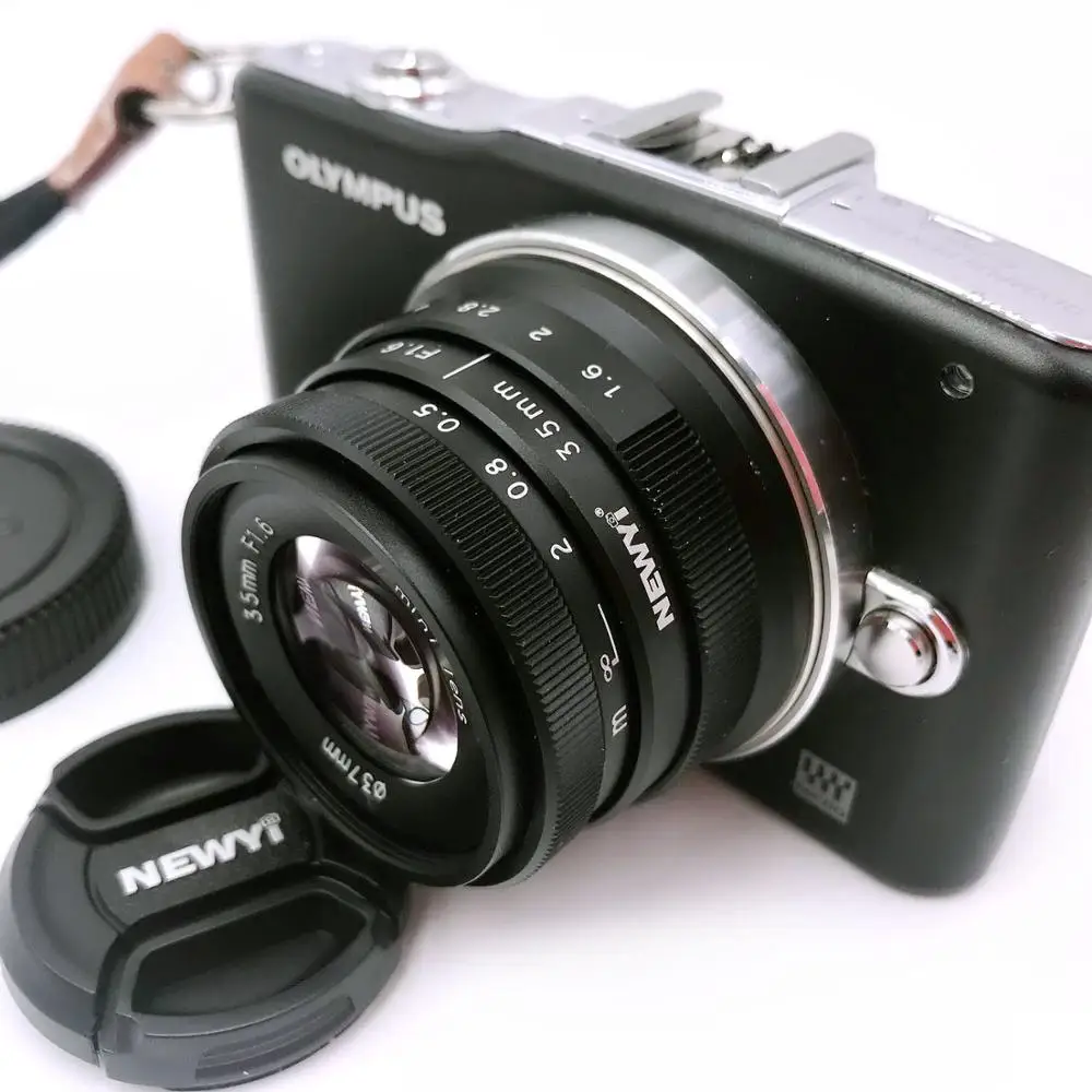 Объектив Newyi Micro 4/3 M4/3 M43 35 мм F1.6 из черного металла для Olympus Panasonic | Электроника