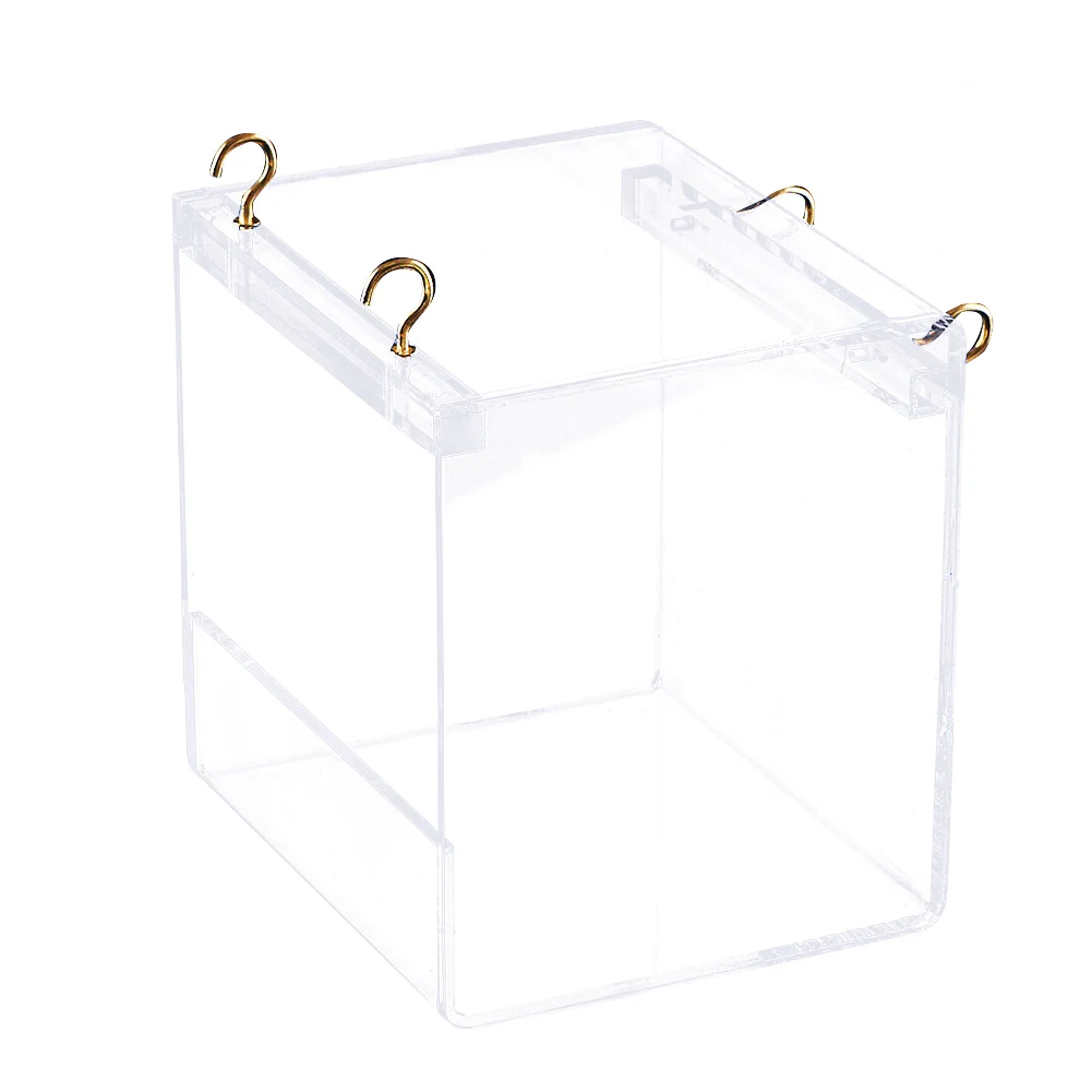 Cockatiel Shower Transparent Parakeets Pet Supplies With Hanging Hooks Portable Bird Bathtub Cage Acrylic Spacious Cleaning | Дом и сад