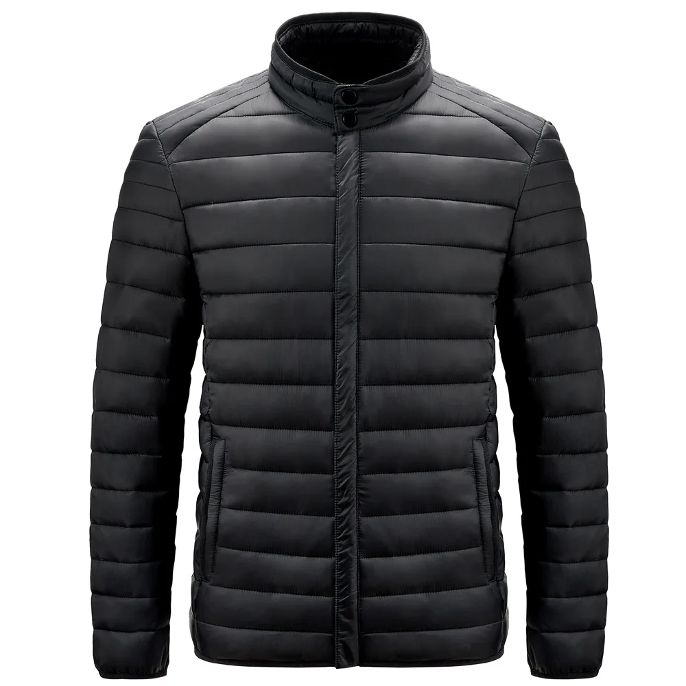 

2021 синий черный мужской легкий пуховик брендовая одежда повседневные теплые пальто зимние куртки парки мужские ветровки