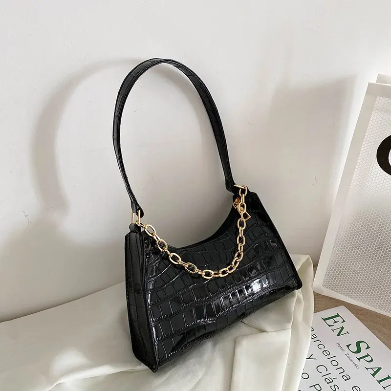 

Брендовые повседневные женские сумки-тоуты в стиле ретро, женские кожаные однотонные сумочки на цепочке для покупок