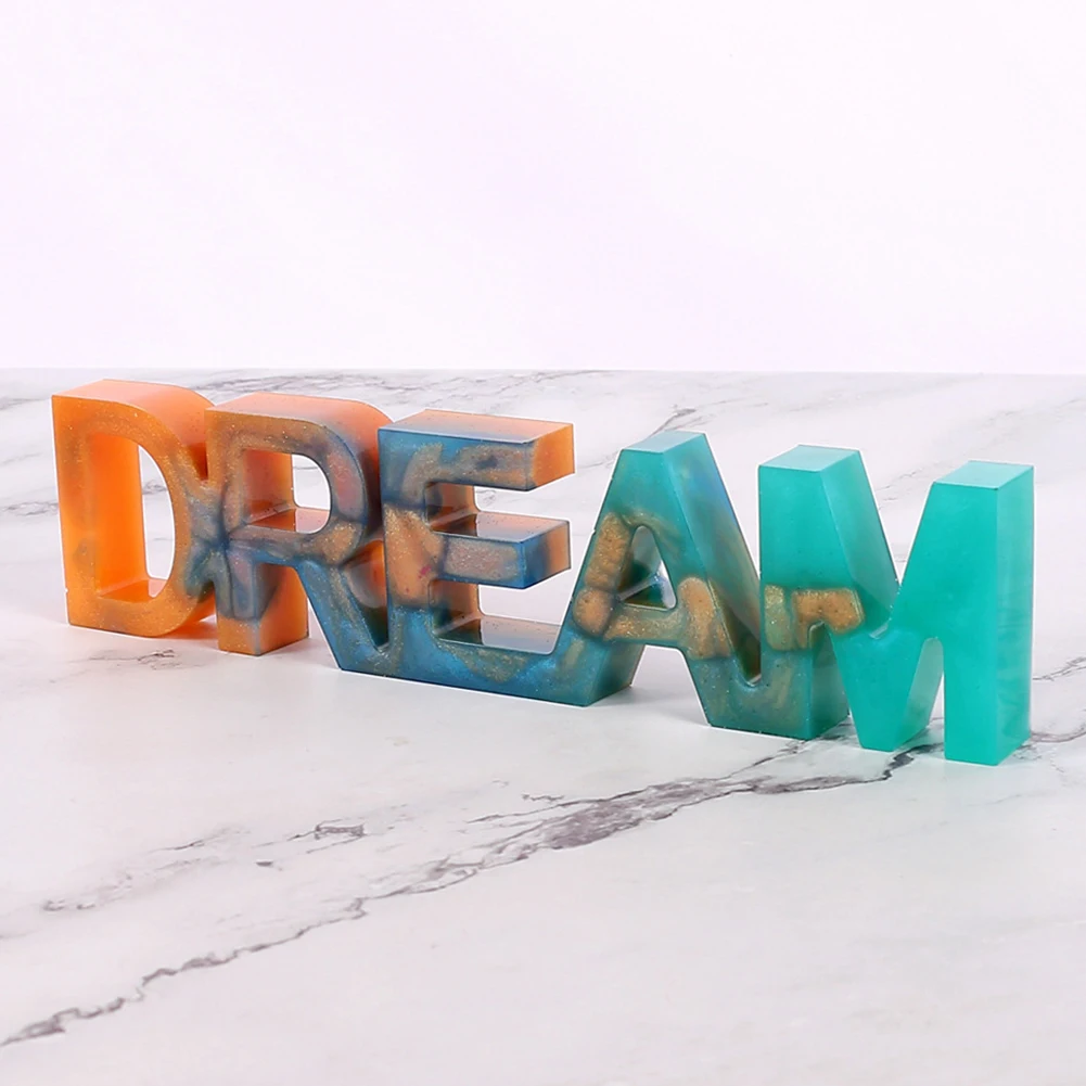 Силиконовая форма сделай сам с надписью DREAM зеркальные поделки хранение